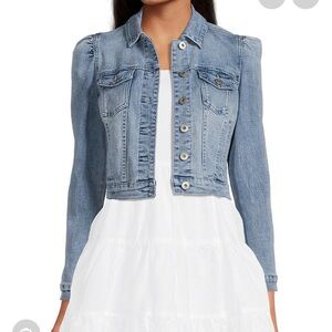 Chelsea & Violet Puff Sleeve Denim Jacket